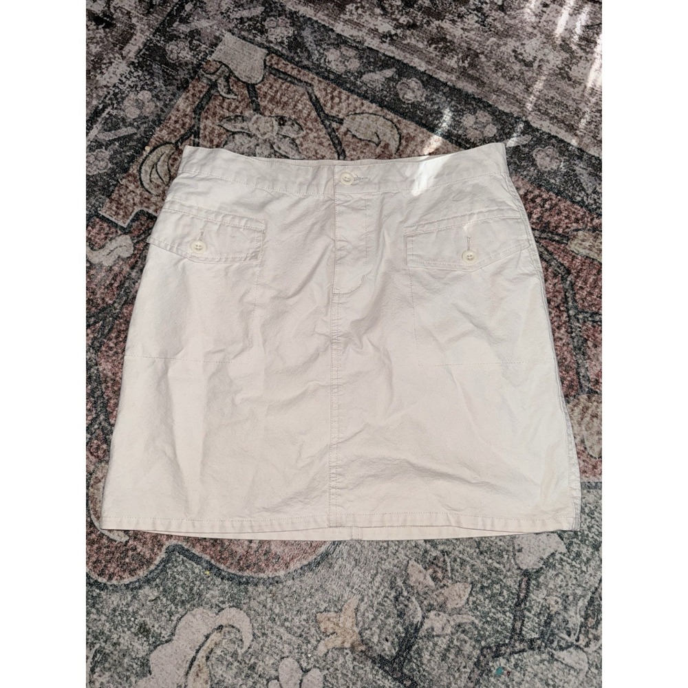 Vtg Polo Jeans Co. Ralph Lauren Y2K‎ 90's Utility Cargo Mini Skirt Tan Sz 6
